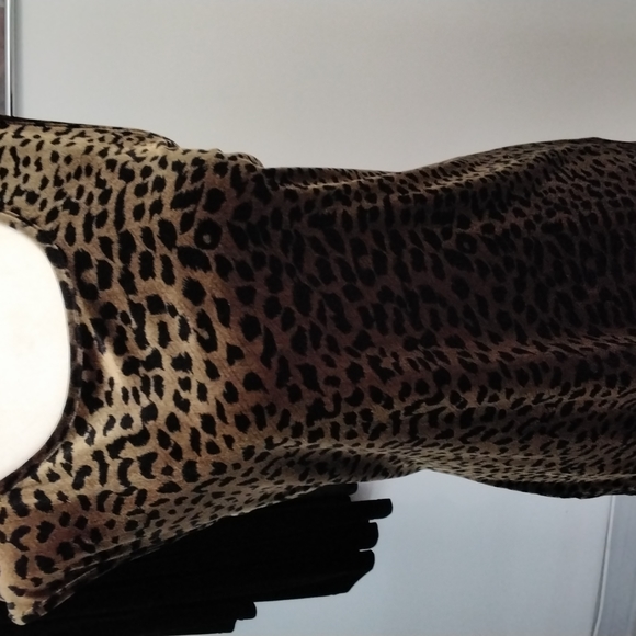 Vintage 3 pce Animal Print Skirt Set with Black Jacket - Picture 3 of 9